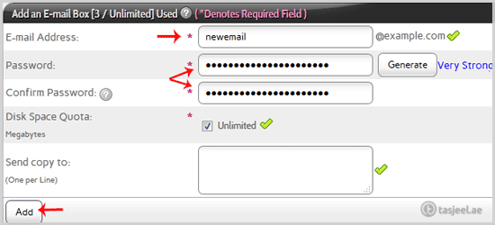 How to Create an E-mail Account with Siteworx? - Tasjeel.ae